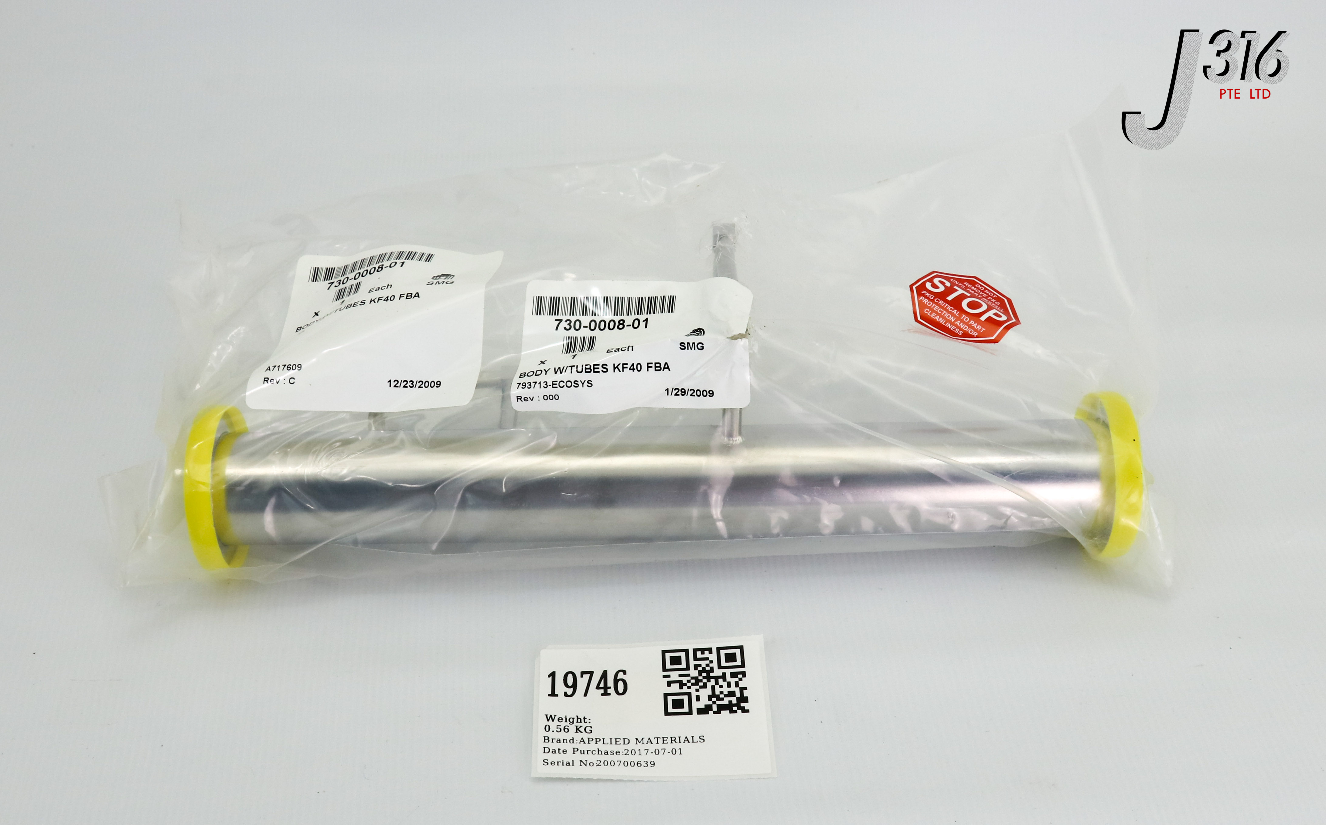 floow様 オーダー 19746 APPLIED MATERIALS BODY W/ TUBES KF40 FBA 793713-ECOSYS (NEW